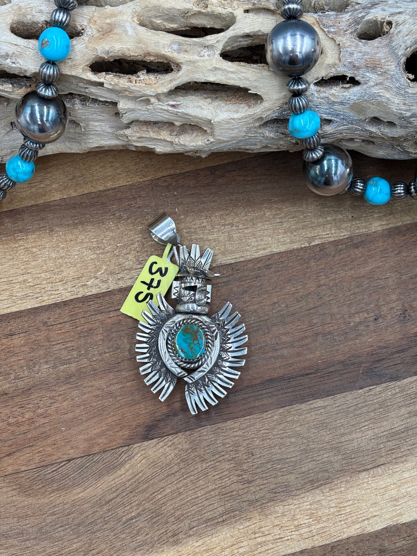 Turquoise Kachina Pin/Pendant, Native