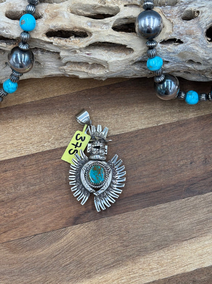 Turquoise Kachina Pin/Pendant, Native