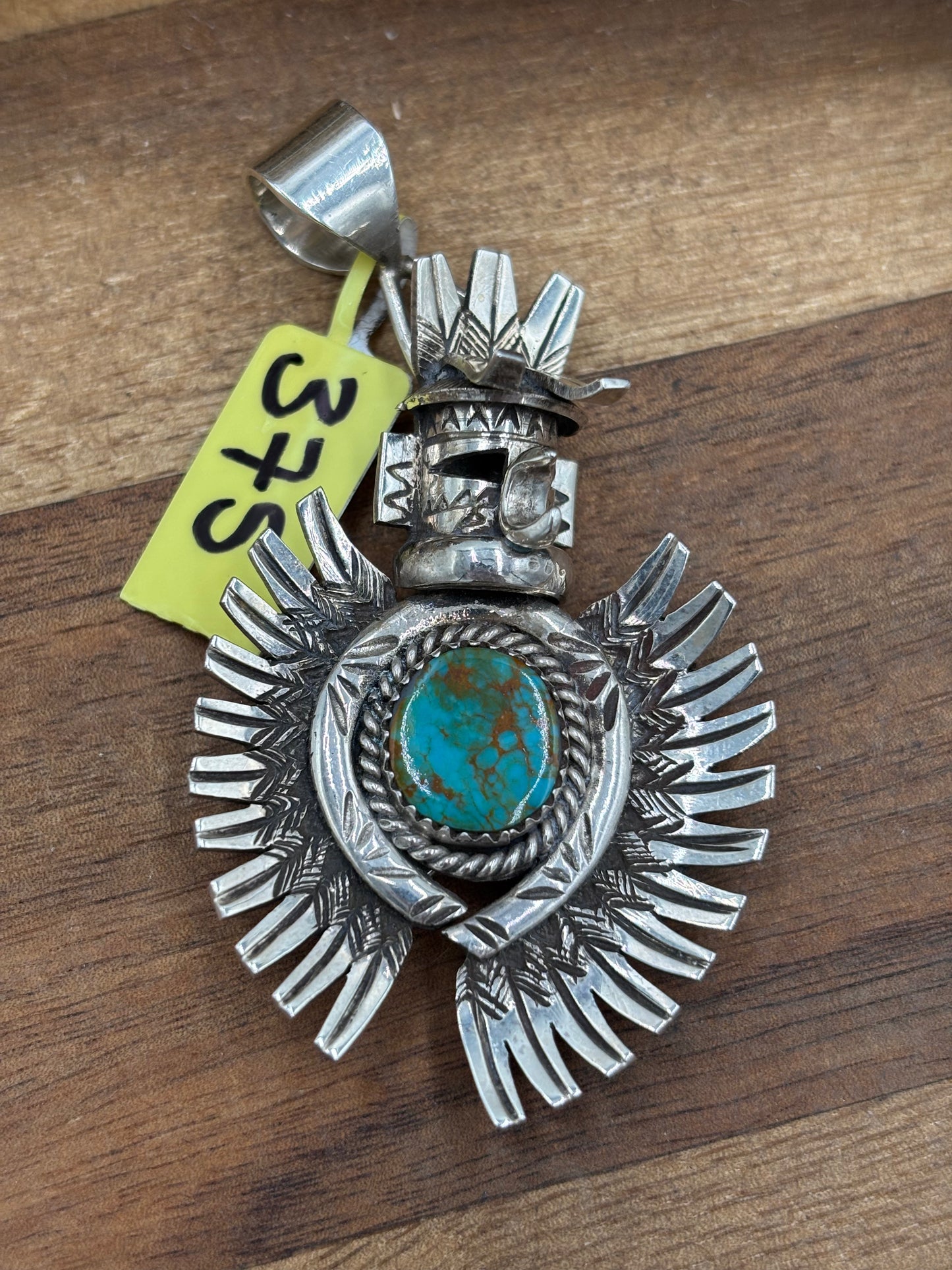 Turquoise Kachina Pin/Pendant, Native