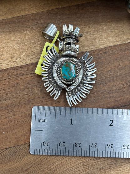 Turquoise Kachina Pin/Pendant, Native