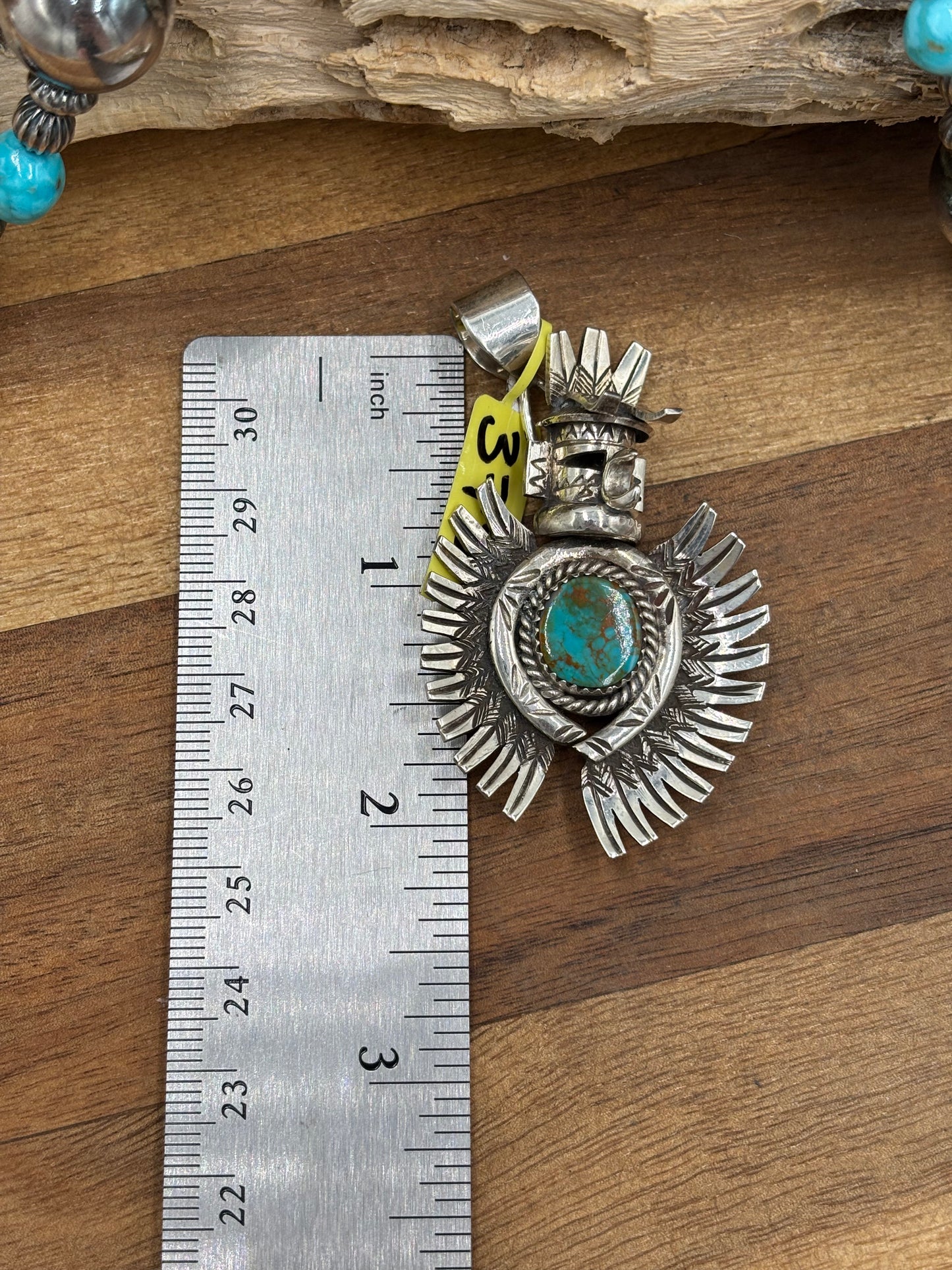 Turquoise Kachina Pin/Pendant, Native