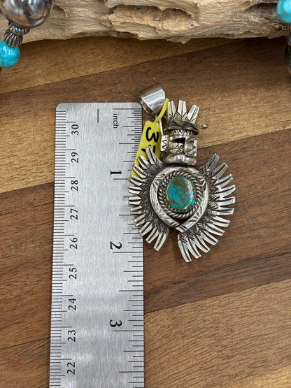 Turquoise Kachina Pin/Pendant, Native