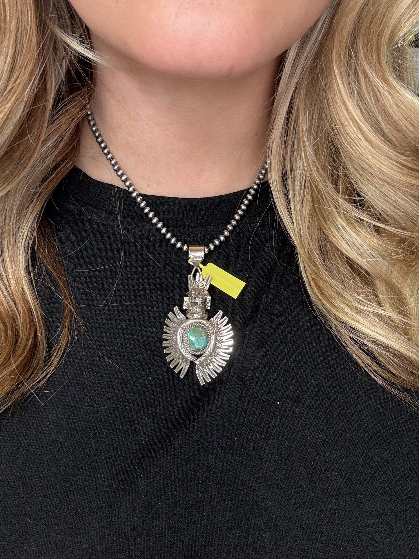Turquoise Kachina Pin/Pendant, Native