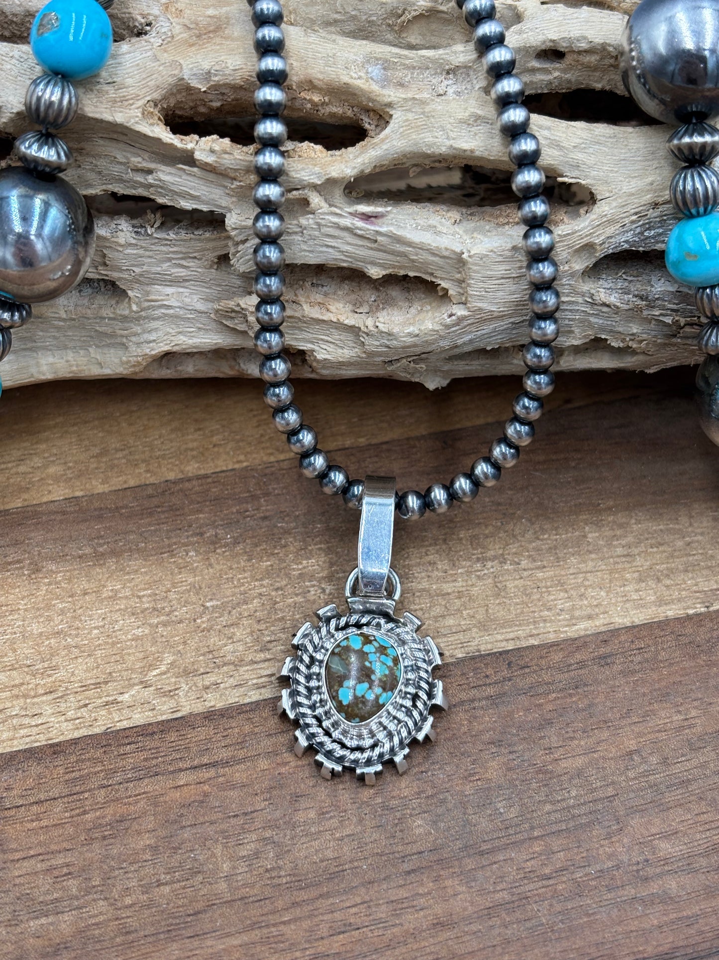 Mine #8 Turquoise Pendant #4 by Randy Billy, Navajo