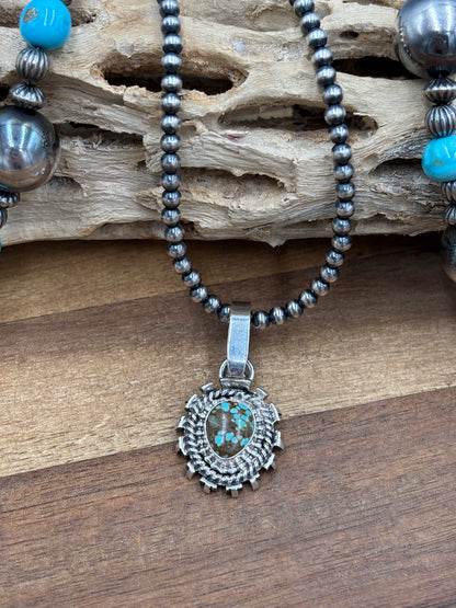 Mine #8 Turquoise Pendant #4 by Randy Billy, Navajo