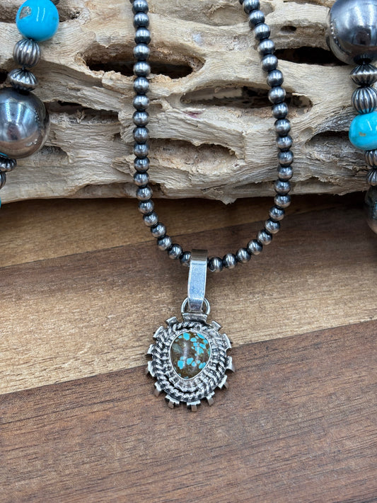 Mine #8 Turquoise Pendant #4 by Randy Billy, Navajo