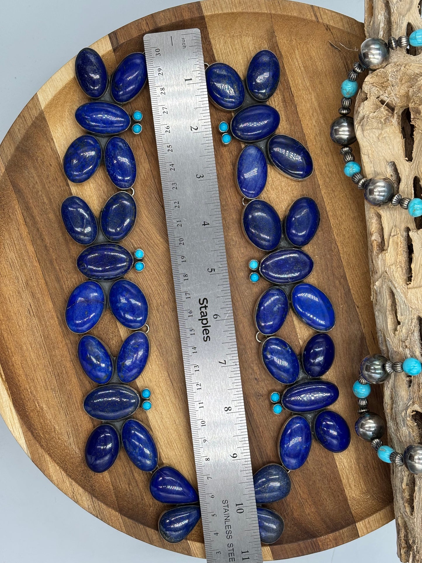 Lapis & Turquoise Butterfly Necklace by Federico Jimenez