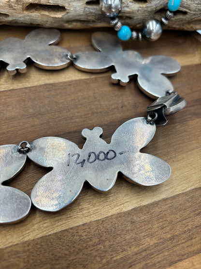 Lapis & Turquoise Butterfly Necklace by Federico Jimenez