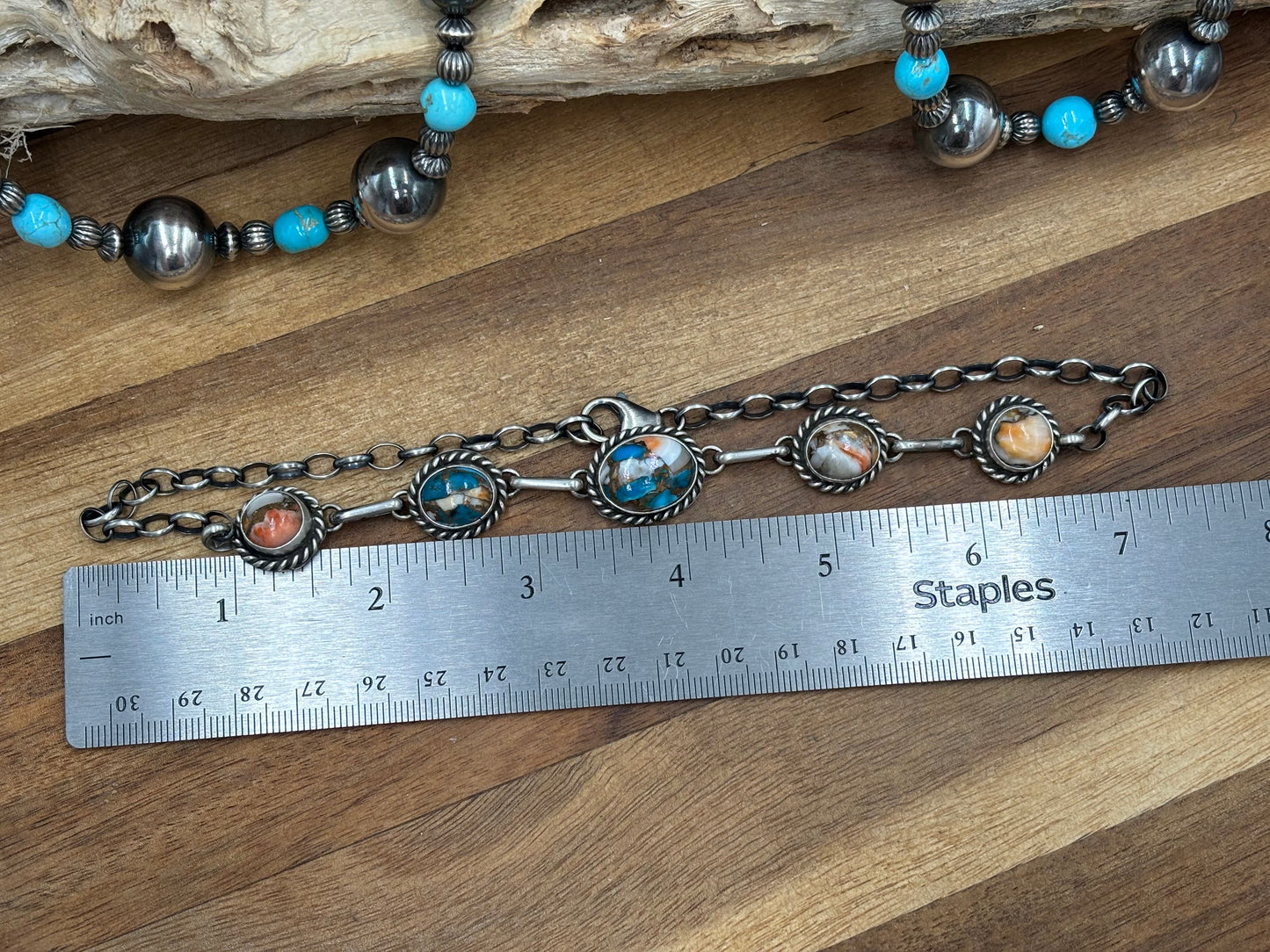Spiny Turquoise Choker #1 Necklace by Augustine Largo, Navajo