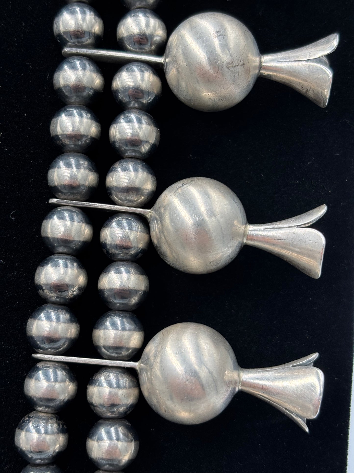 Giant Squash Blossom Necklace & Earring Set by Emer Thompson, Navajo