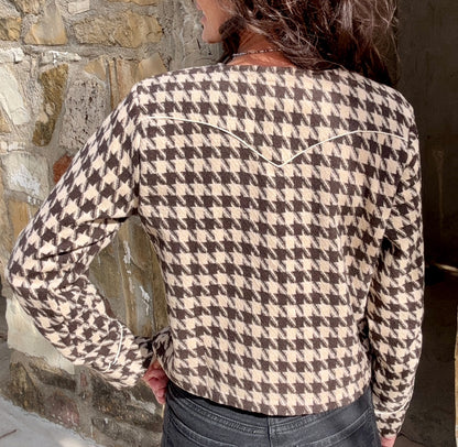 Derby Lane Tie Front crop blazer