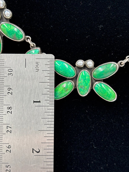 Carico Lake & Pearl Butterfly Necklace by Federico Jimenez