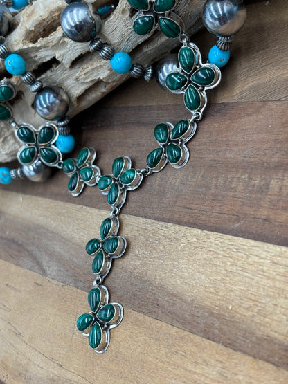 Malachite Lariat Necklace