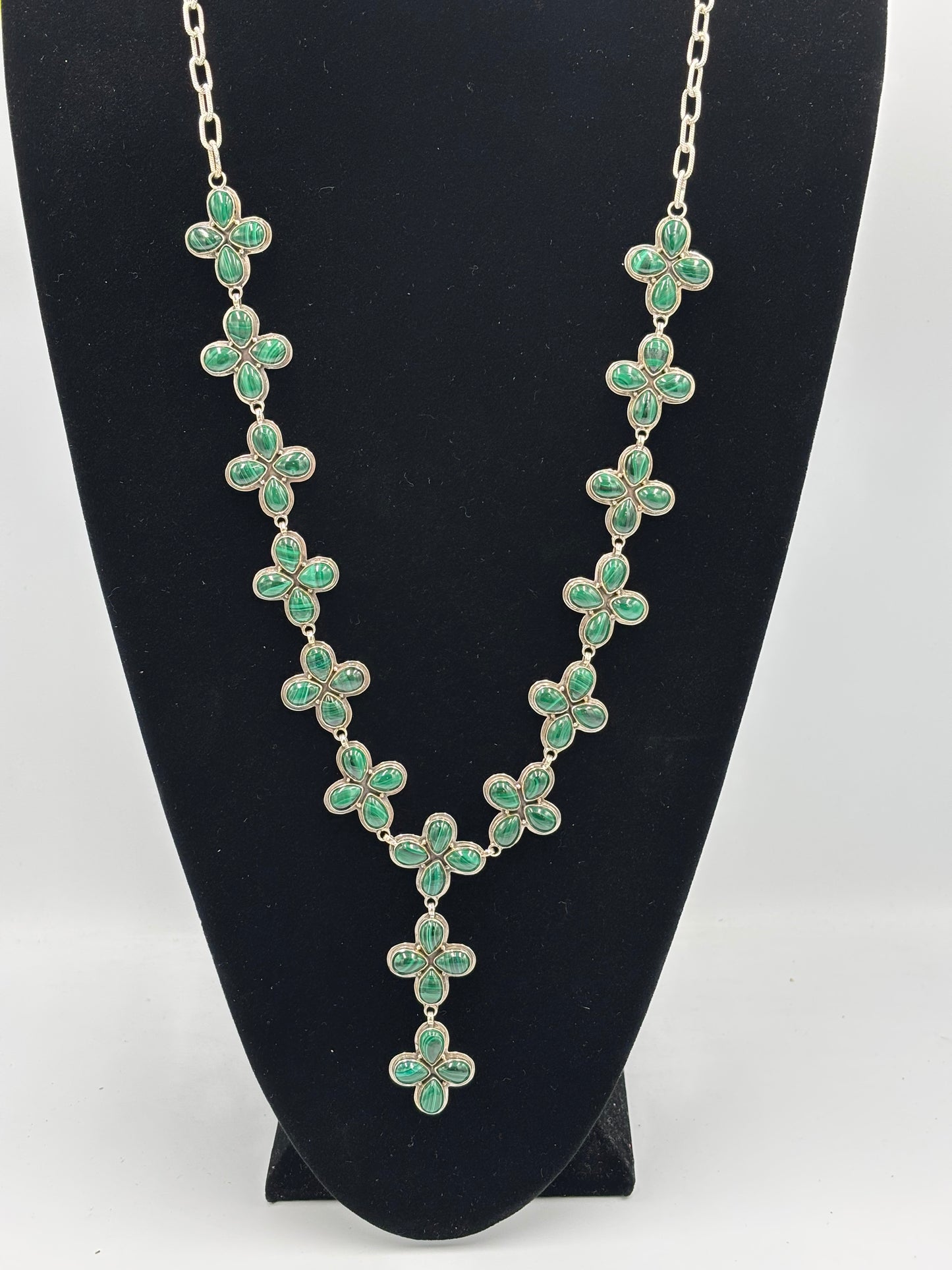 Malachite Lariat Necklace