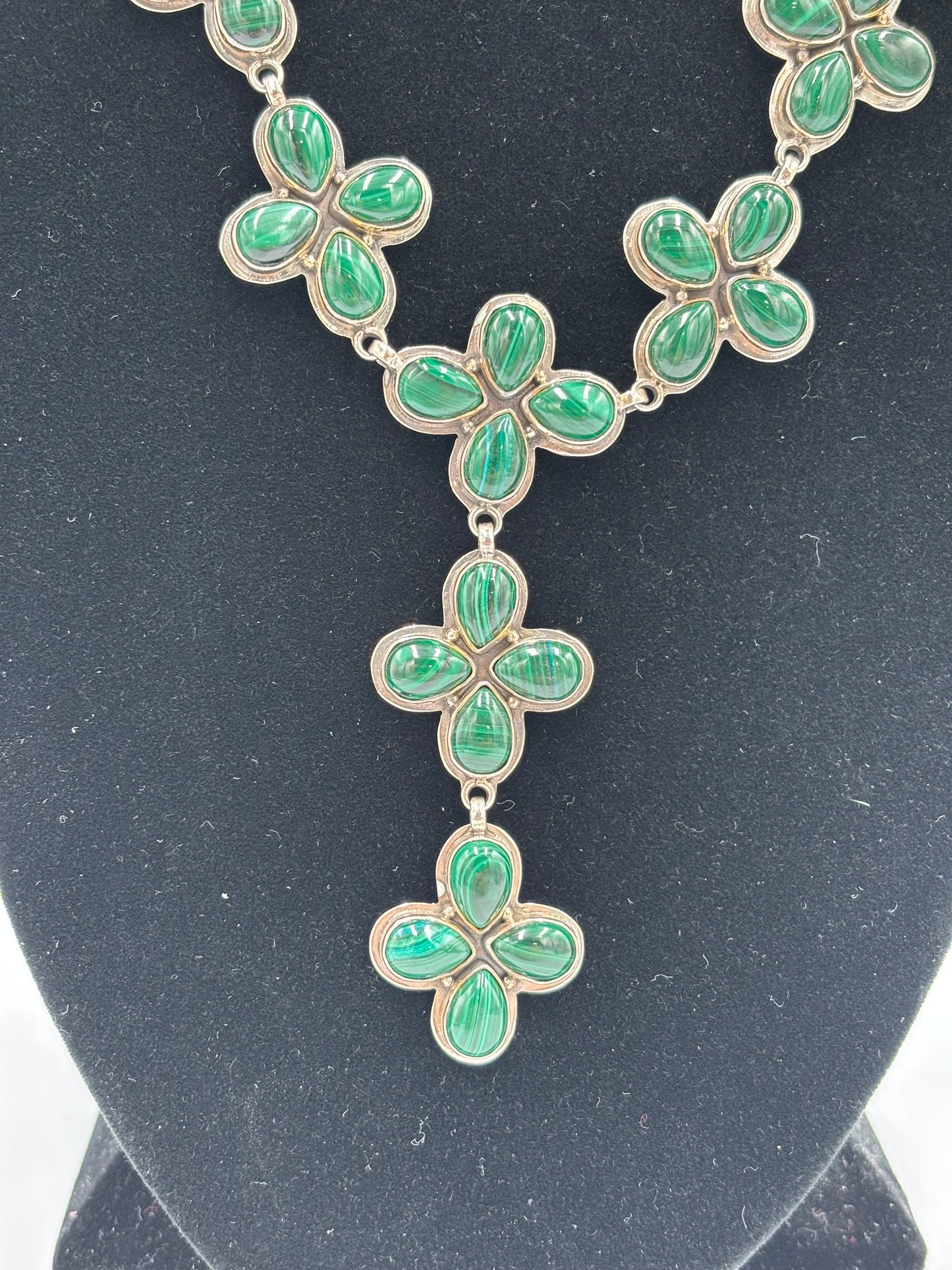 Malachite Lariat Necklace
