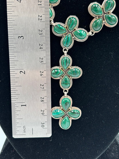 Malachite Lariat Necklace