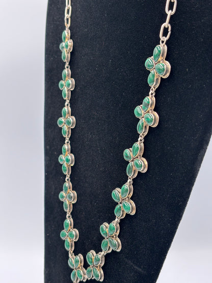 Malachite Lariat Necklace