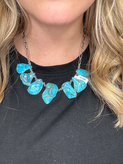 Turquoise Nugget Necklace by Federico Jimenez
