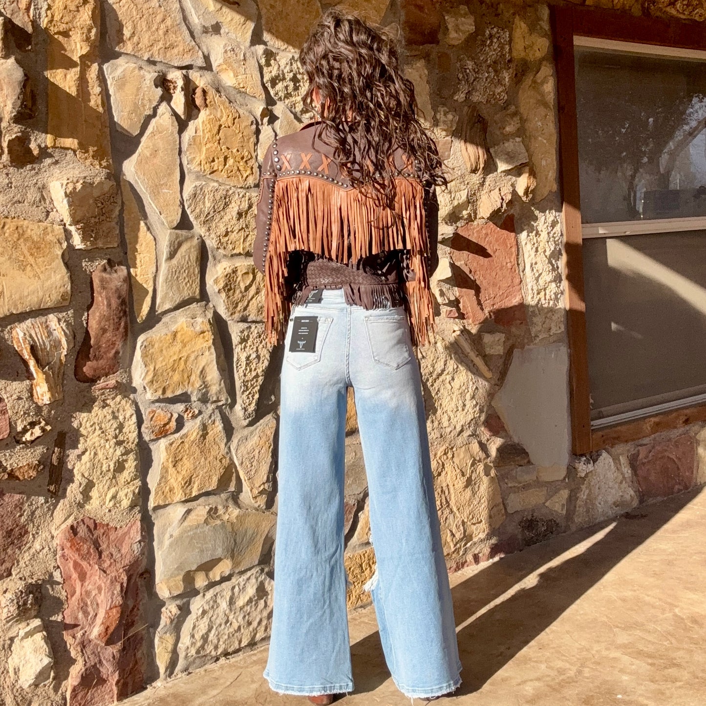 The Dust Devil Distressed Wide Leg Jean