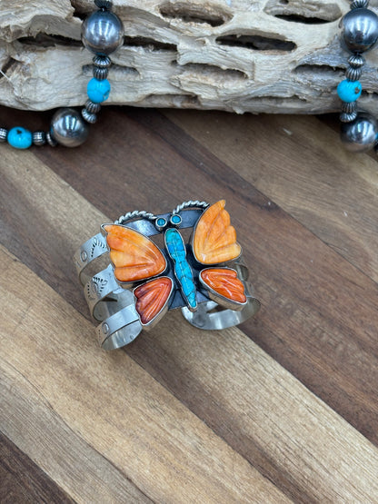Orange Spiny Butterfly Cuff by Federico Jimenez