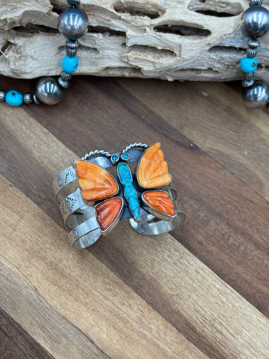 Orange Spiny Butterfly Cuff by Federico Jimenez