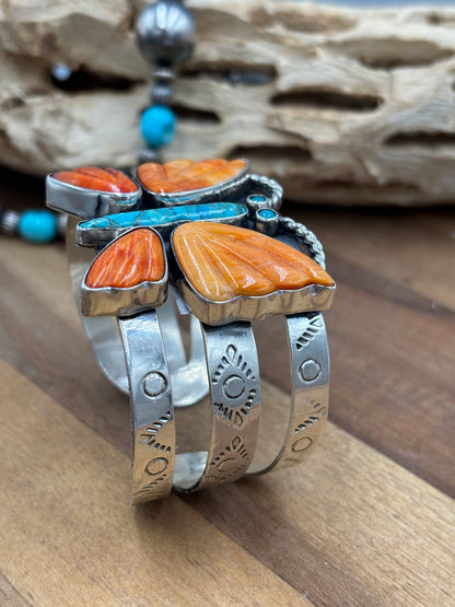 Orange Spiny Butterfly Cuff by Federico Jimenez