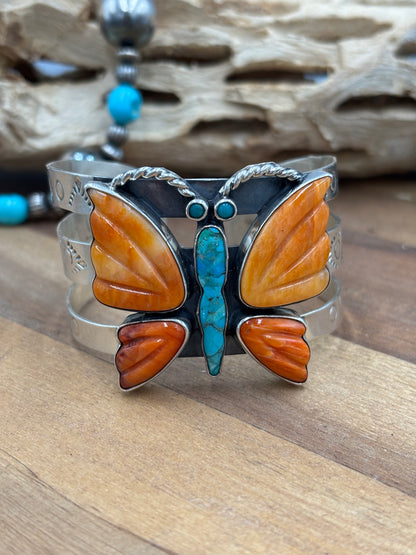 Orange Spiny Butterfly Cuff by Federico Jimenez