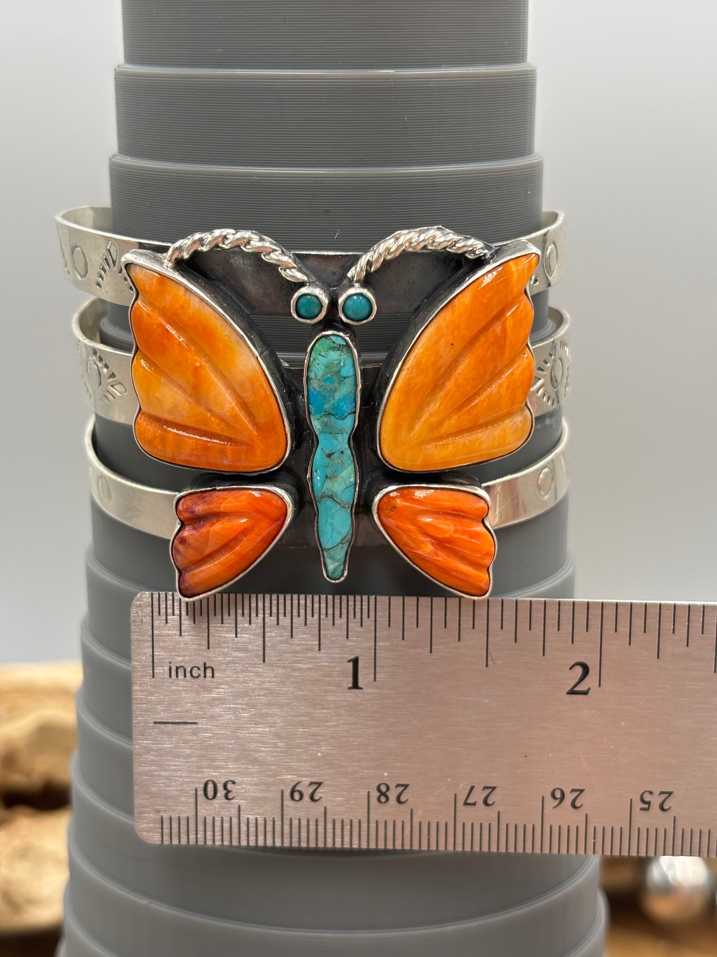 Orange Spiny Butterfly Cuff by Federico Jimenez