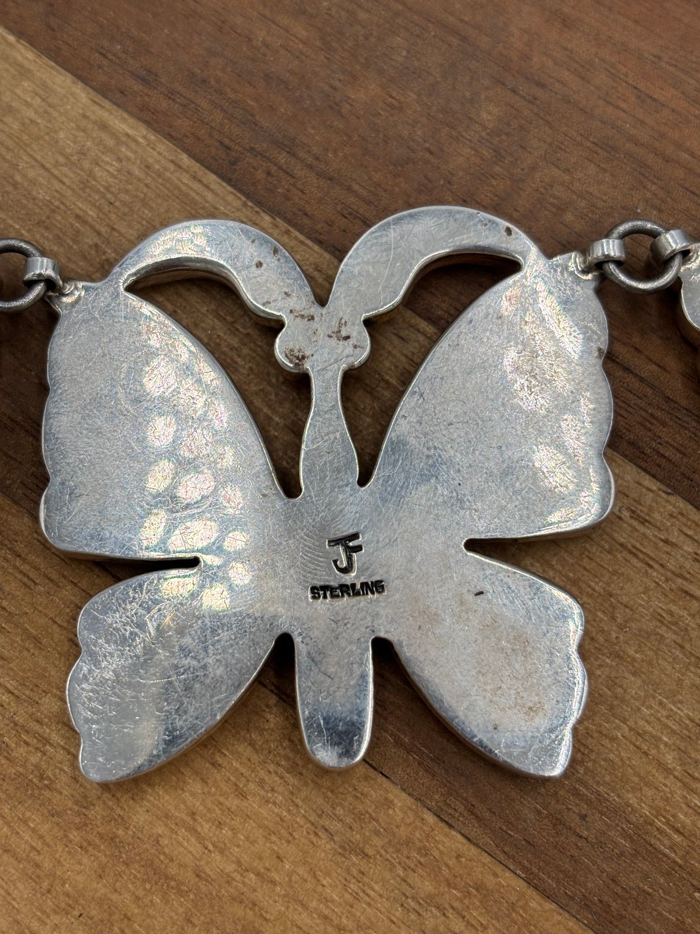Orange Spiny Butterfly Necklace by Federico Jimenez