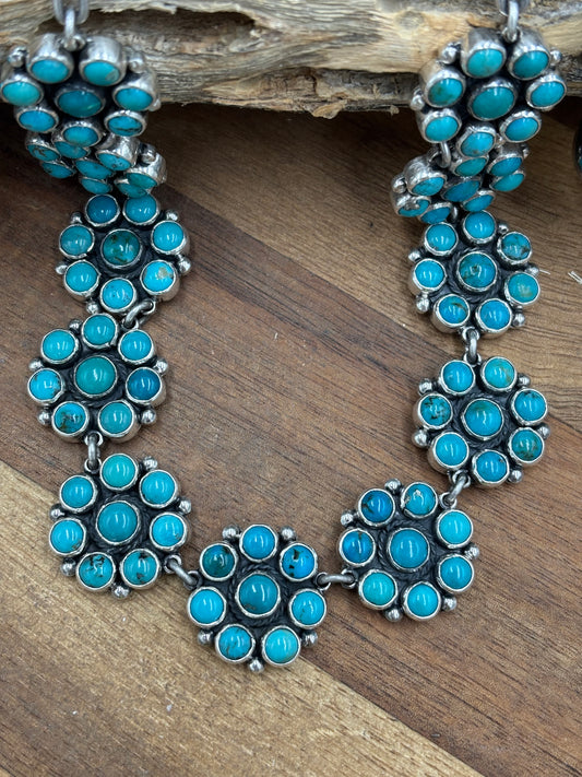 Turquoise Cluster Necklace by Federico Jimenez