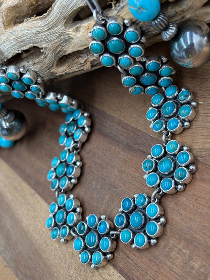 Turquoise Cluster Necklace by Federico Jimenez