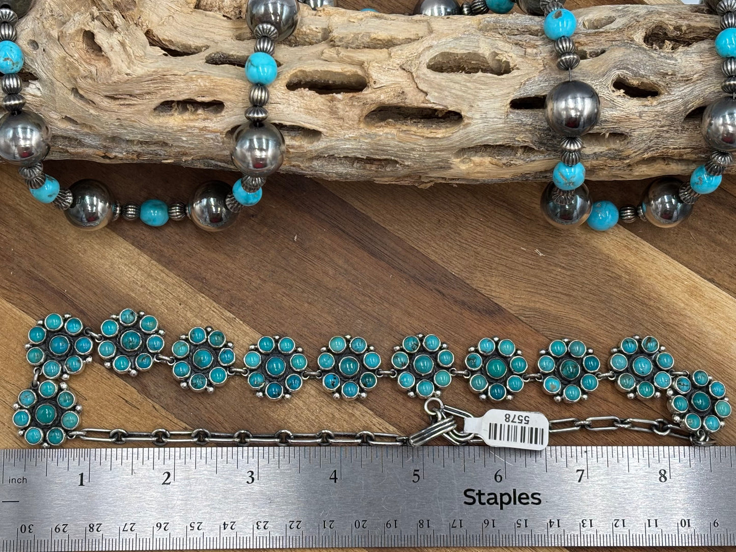 Turquoise Cluster Necklace by Federico Jimenez