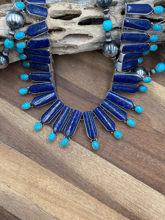 Lapis & Turquoise Necklace by Federico Jimenez