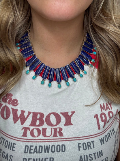 Lapis & Turquoise Necklace by Federico Jimenez