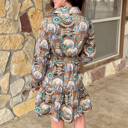 Concho Canyon Ruffle Dress