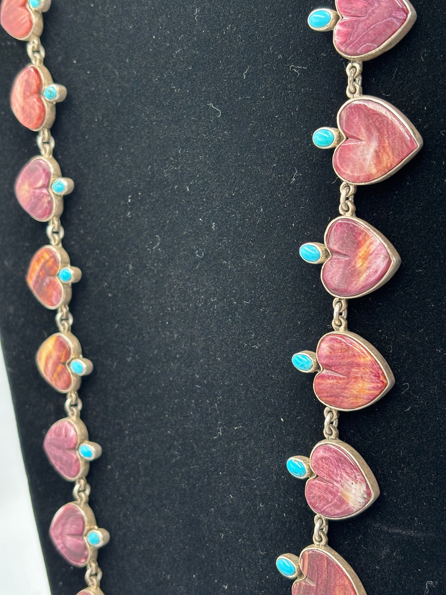 Purple Spiny & Turquoise Heart Necklace by Federico Jimenez