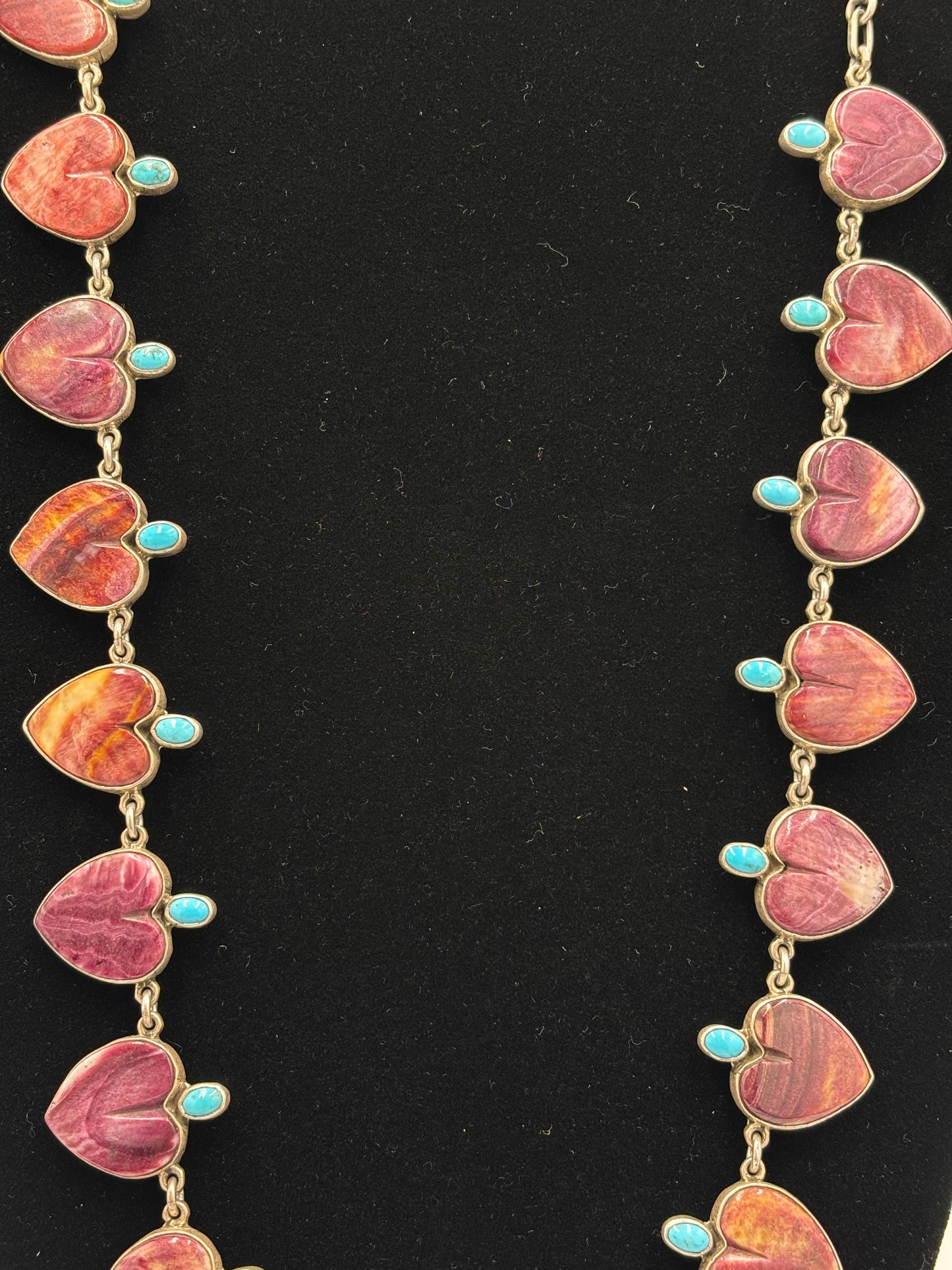 Purple Spiny & Turquoise Heart Necklace by Federico Jimenez