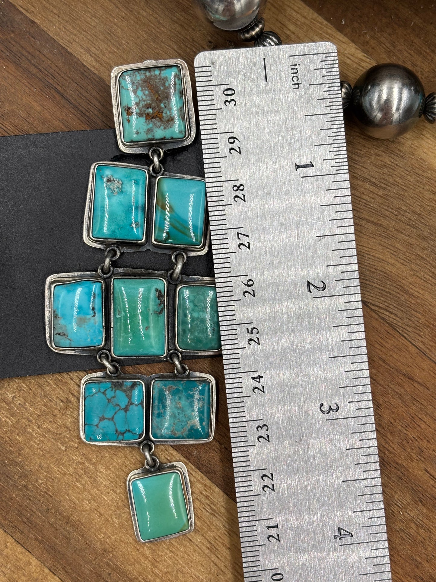 Turquoise Rectangle Earrings by Federico Jimenez