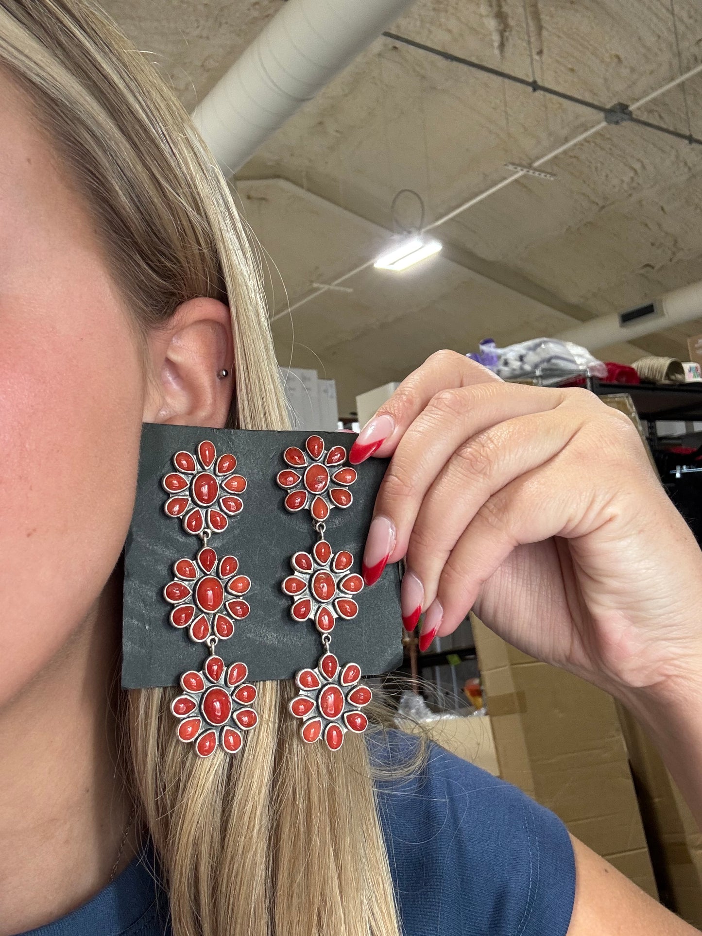 Coral Earrings #C2-3 by Federico Jimenez