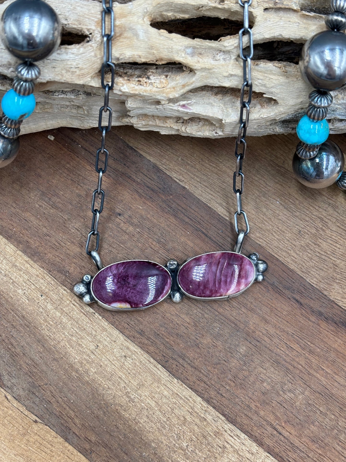 Purple Spiny Necklace #1 by Ella Peters