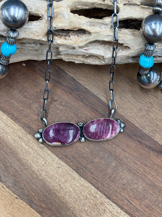 Purple Spiny Necklace #1 by Ella Peters