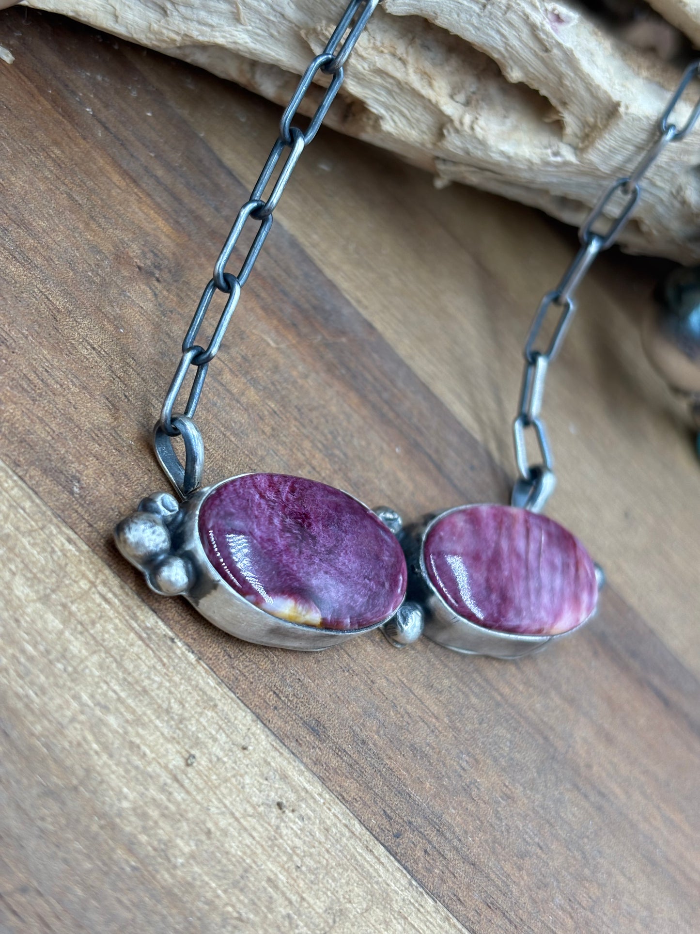 Purple Spiny Necklace #1 by Ella Peters