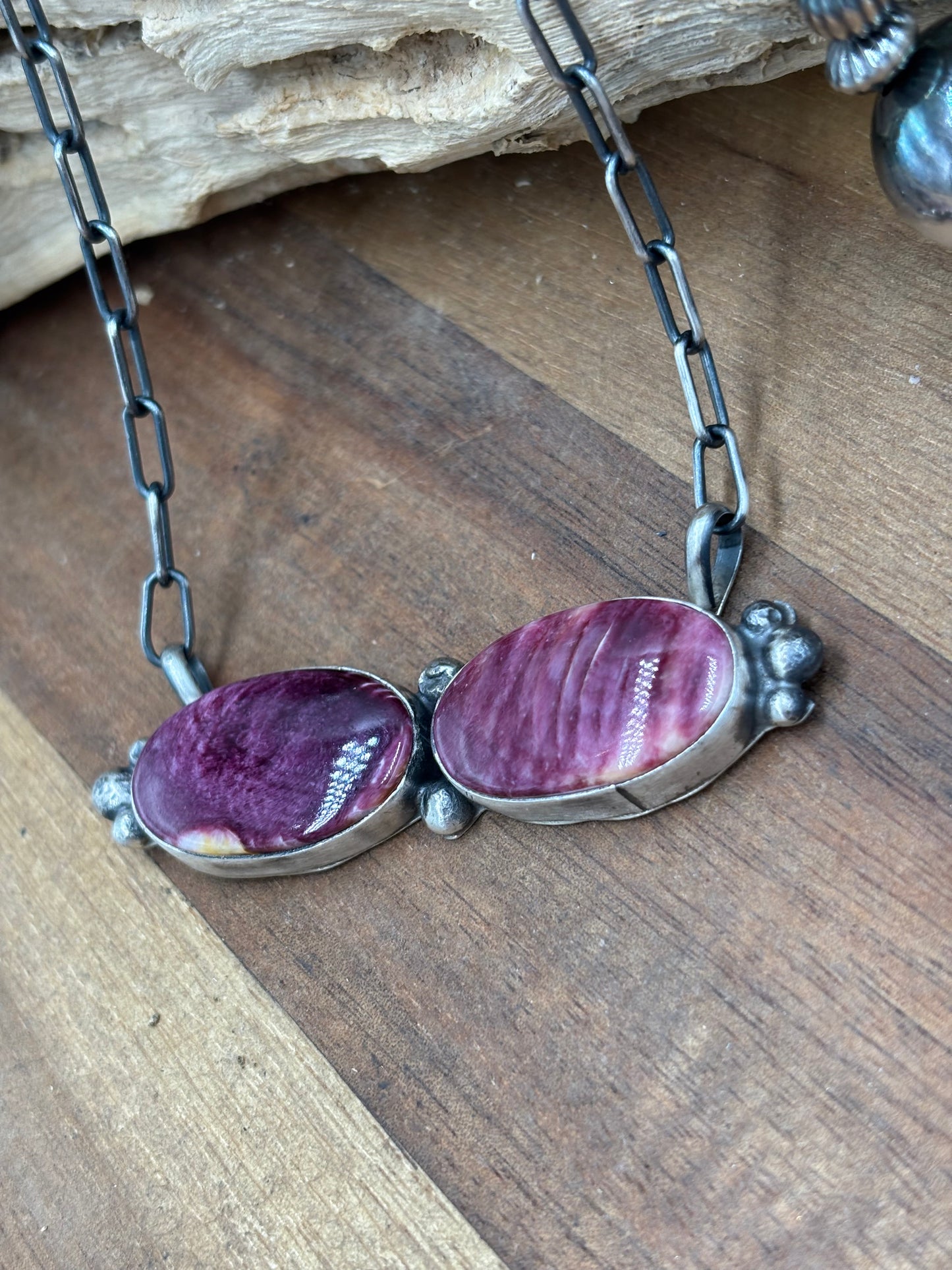 Purple Spiny Necklace #1 by Ella Peters