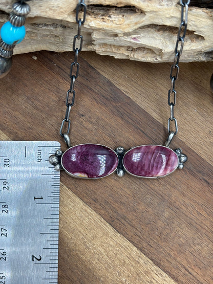 Purple Spiny Necklace #1 by Ella Peters