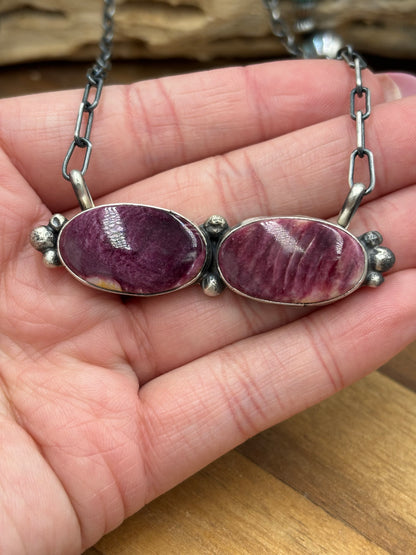Purple Spiny Necklace #1 by Ella Peters