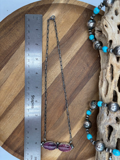 Purple Spiny Necklace #1 by Ella Peters