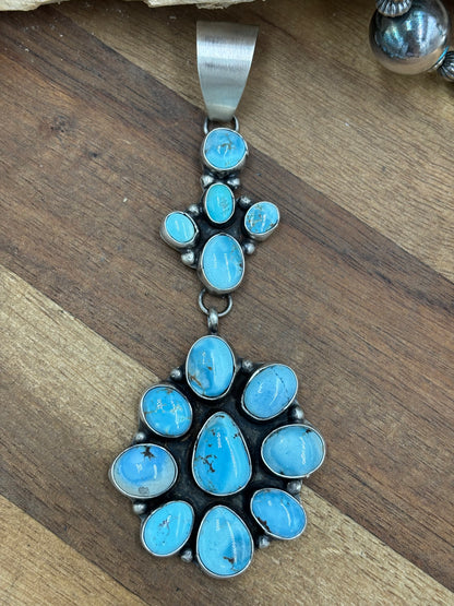 Turquoise Cluster Pendant #4 by Ella Peters