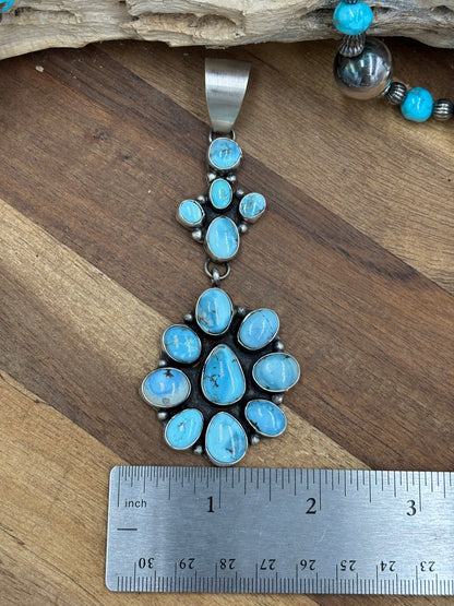 Turquoise Cluster Pendant #4 by Ella Peters