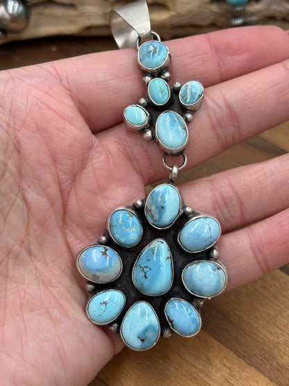 Turquoise Cluster Pendant #4 by Ella Peters