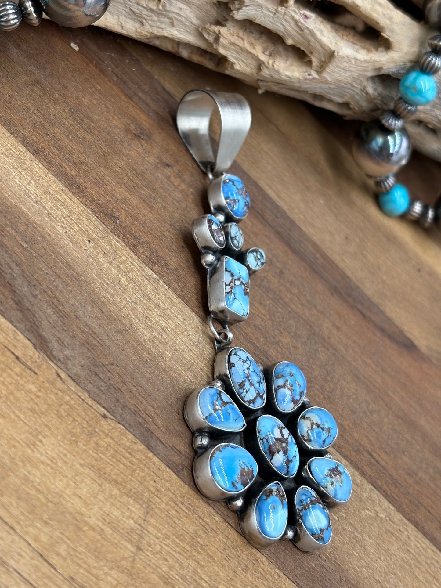 Golden Hills Cluster Pendant #1 by Ella Peters